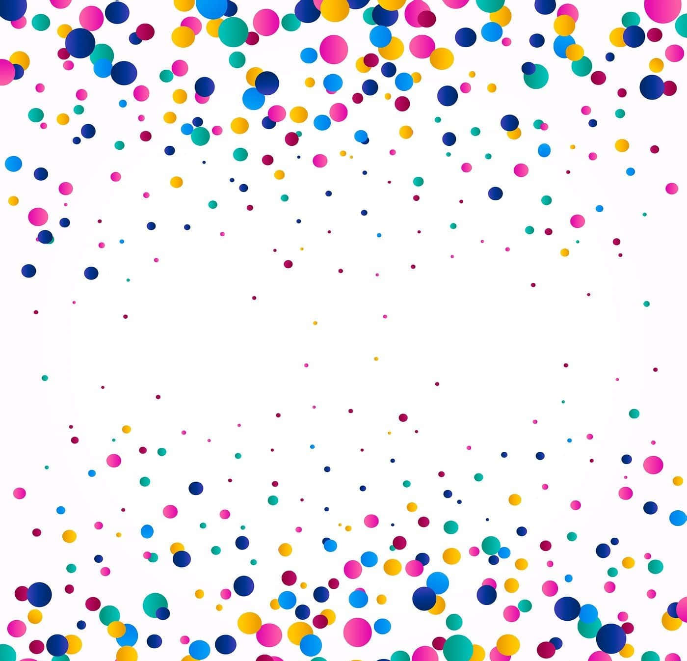 Sfondocon Confetti Multicolori A Forma Di Cerchi