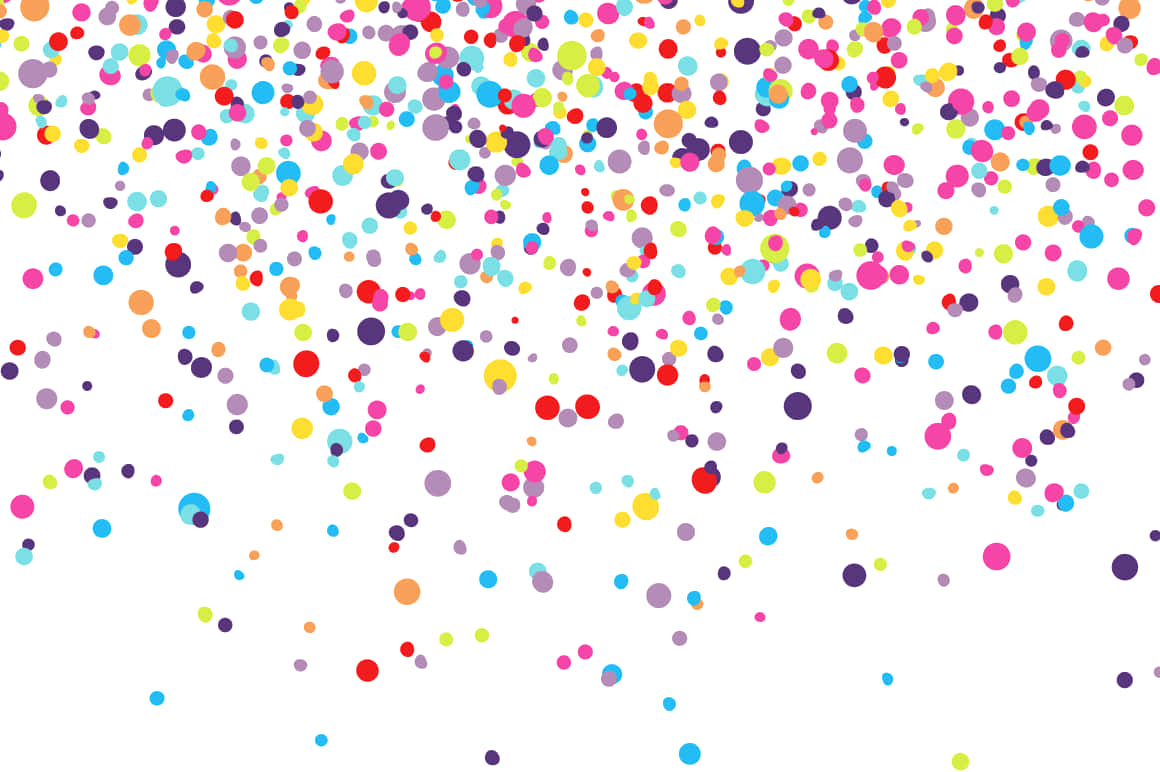 Different Circle Sizes Confetti Background