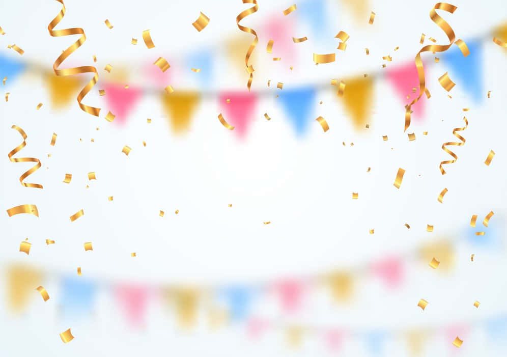 Party Banners And Gold Confetti Background 996 x 701 Background