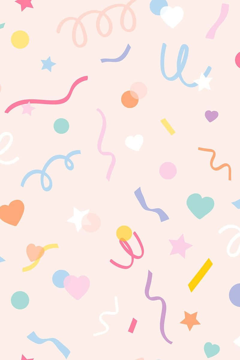 Cute Pastel Confetti Background 800 x 1200 Background