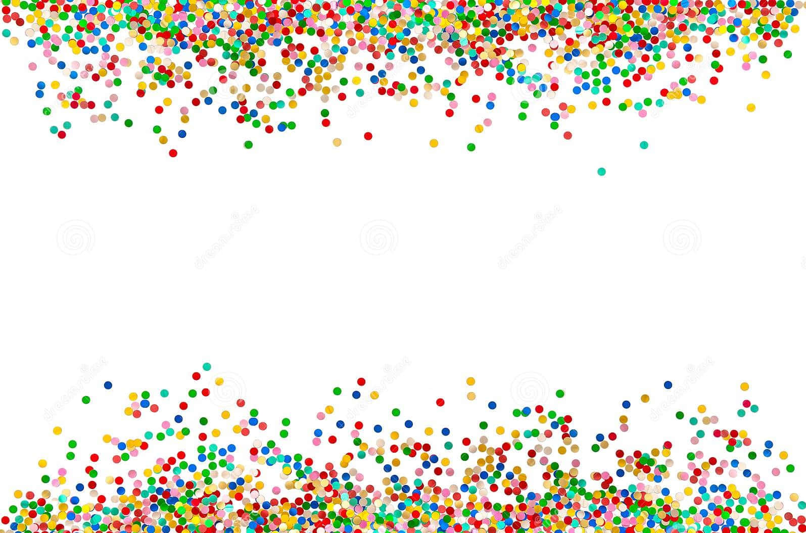 Øverst og nederst cirkel confetti baggrund