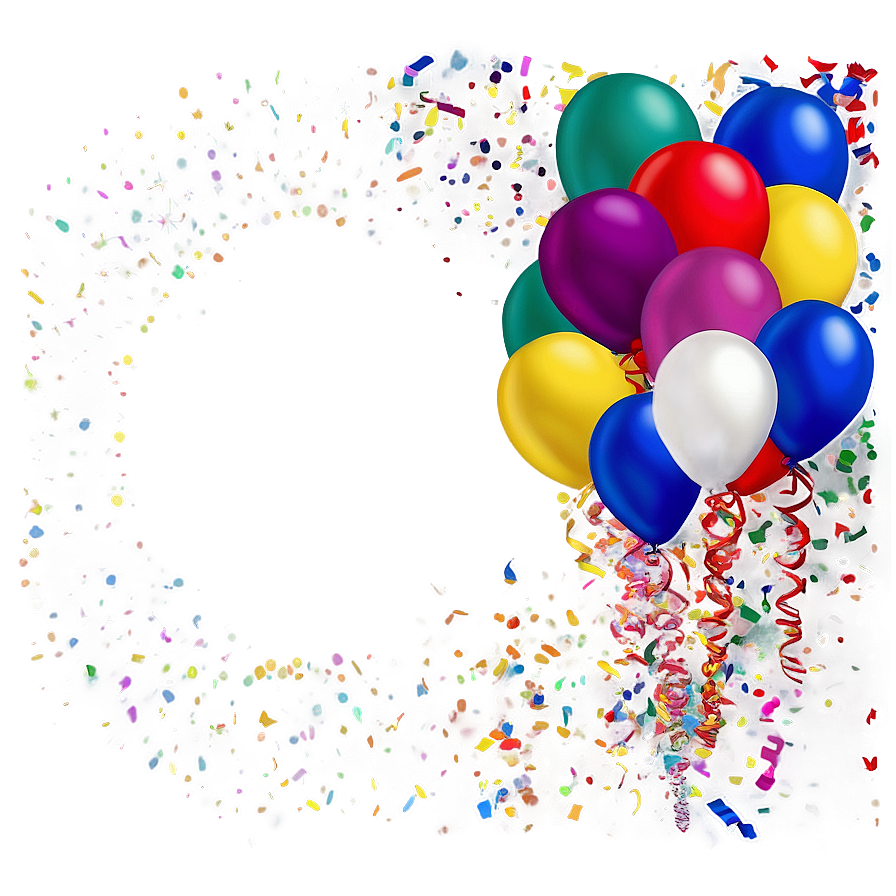 Confetti Explosion Birthday Banner Png Gpi17 PNG