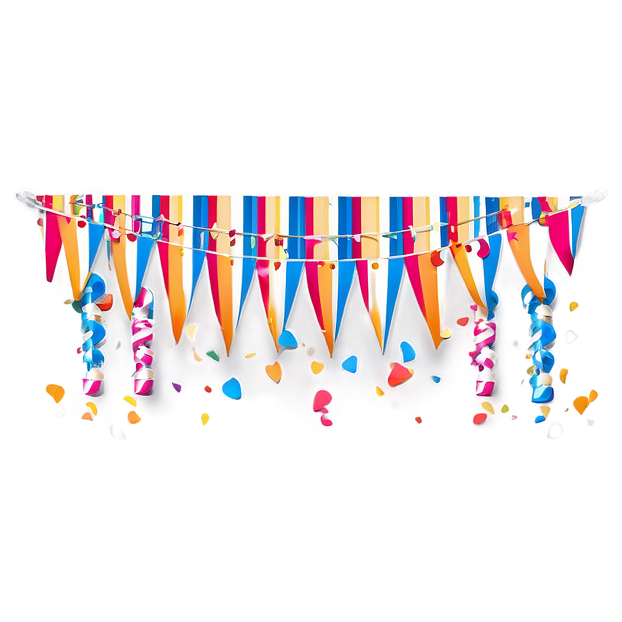 Confetti Explosion Birthday Banner Png Mkl PNG