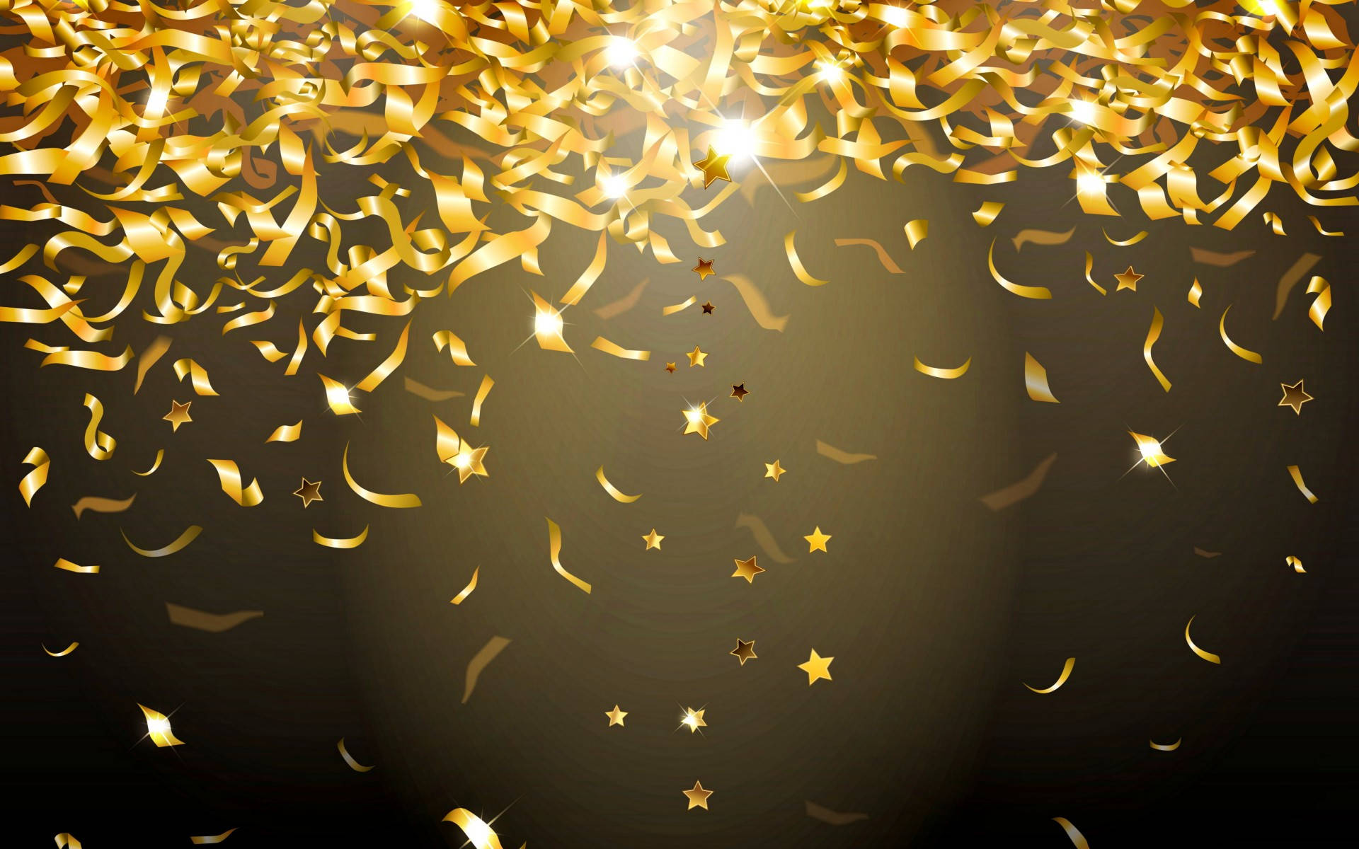Confetti With Gold Glitter Design Wallpaper