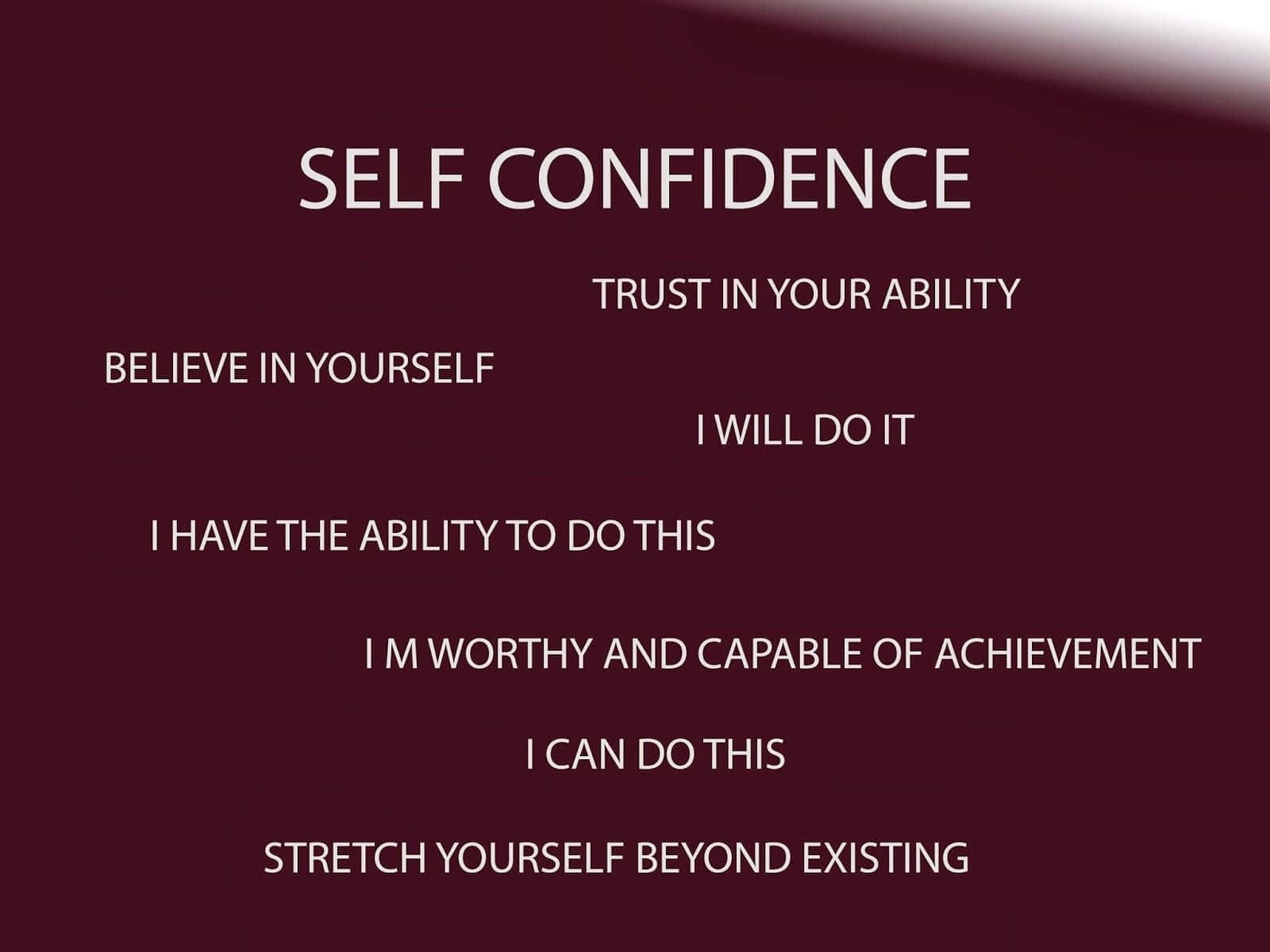 Self Confidence Quotes Wallpaper