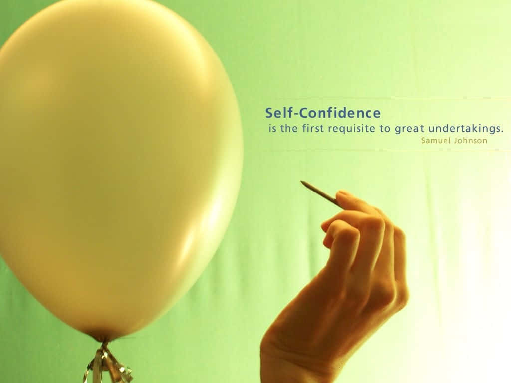 Self Confidence Pastel Yellow Balloon Wallpaper