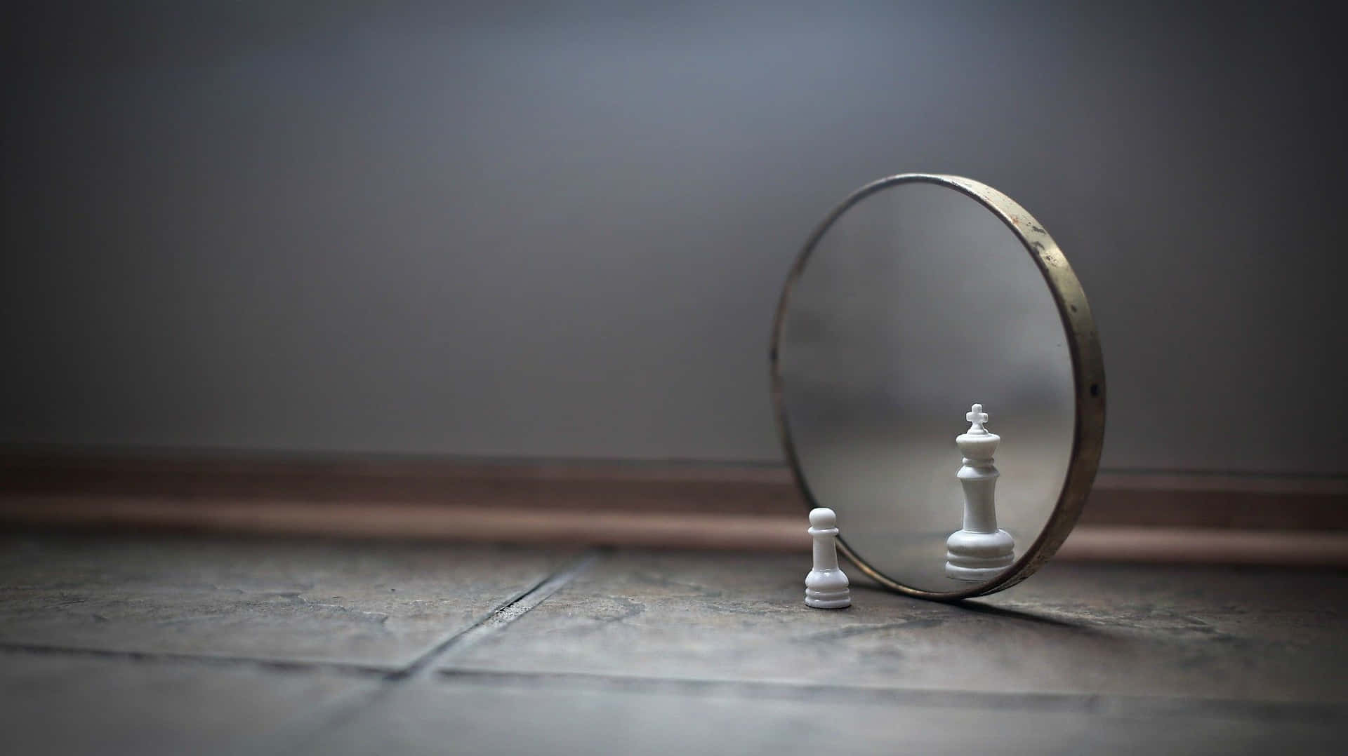 Chess Pawn In Mirror Confidence Wallpaper