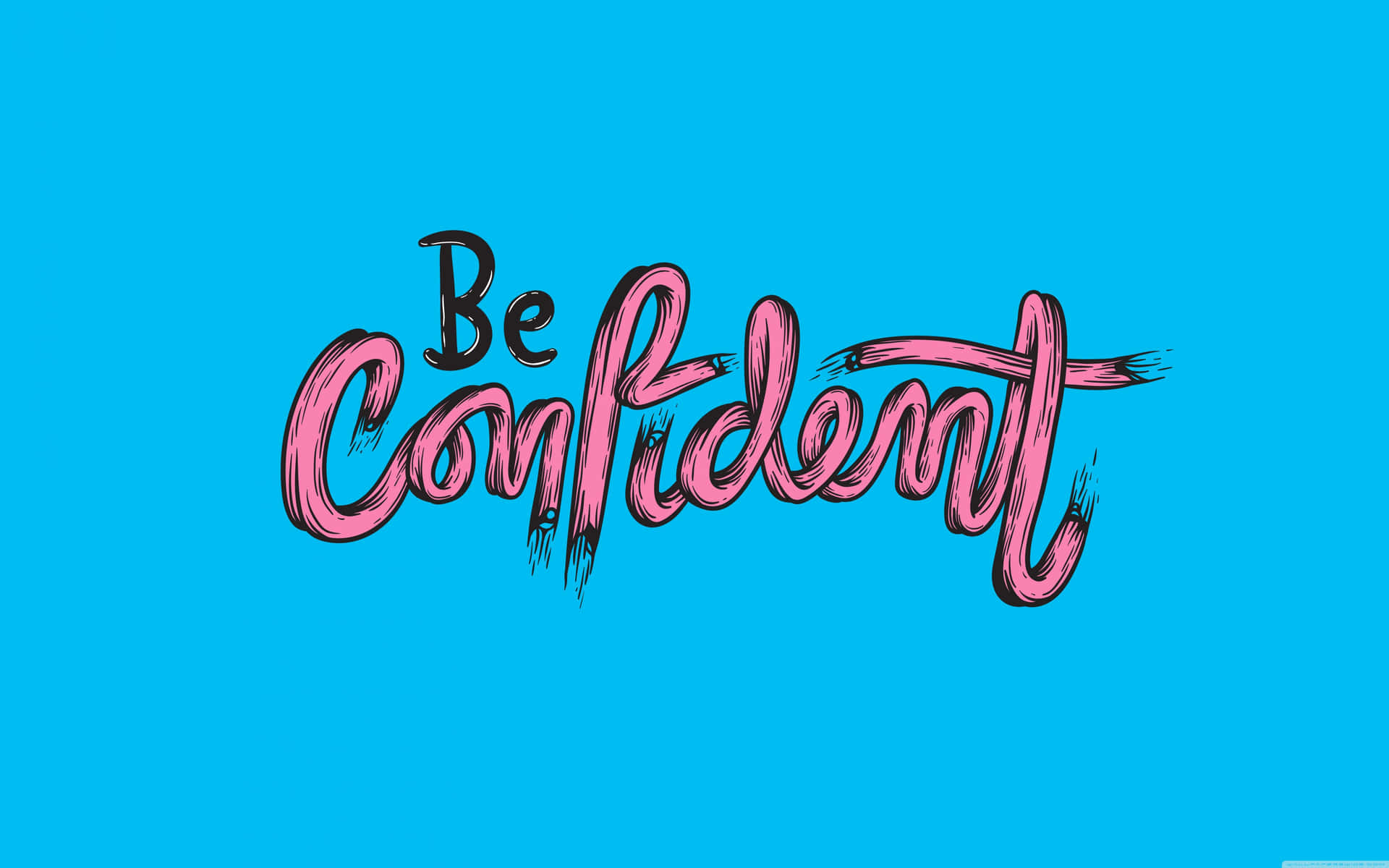 Confidence Be Confident Blue Quote Wallpaper