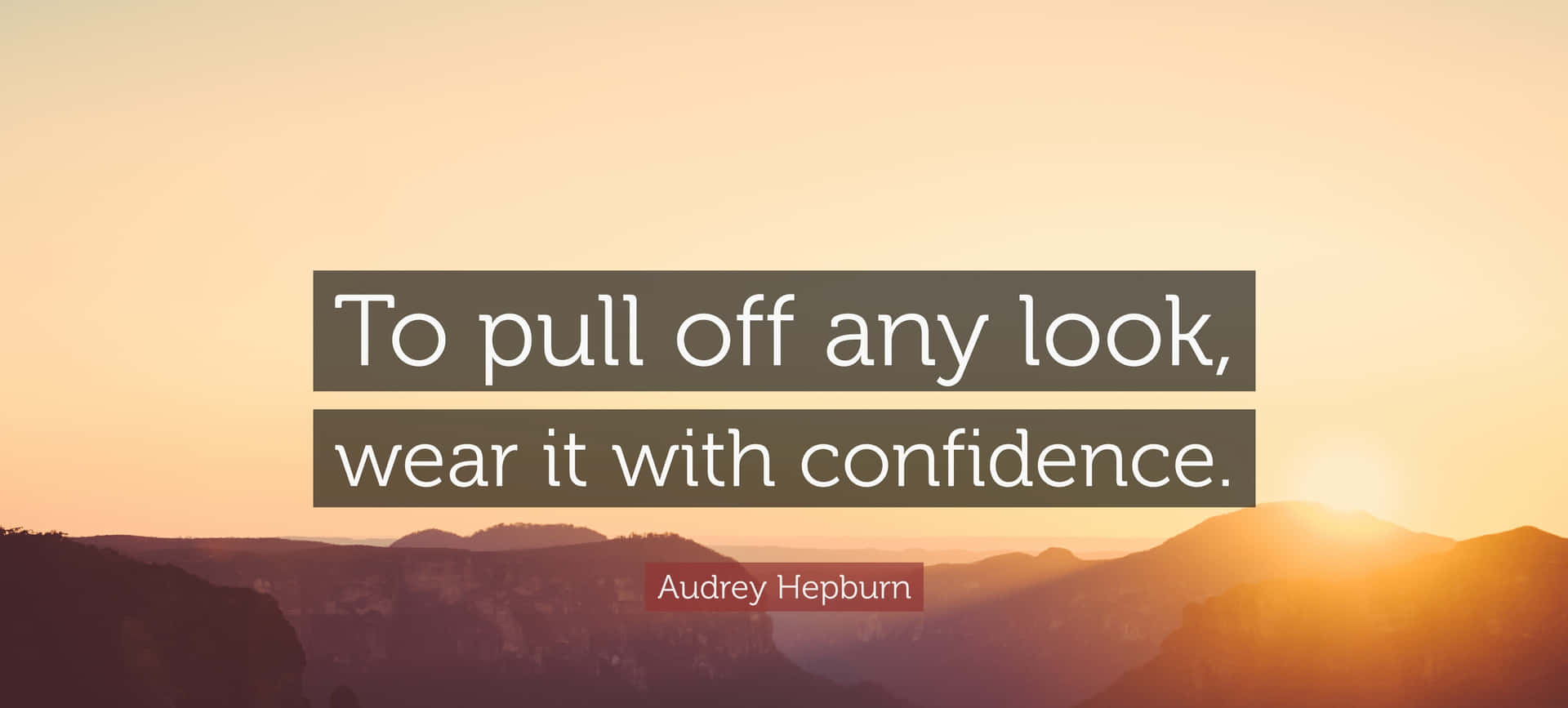 Confidencein Fashion Quote Audrey Hepburn Wallpaper