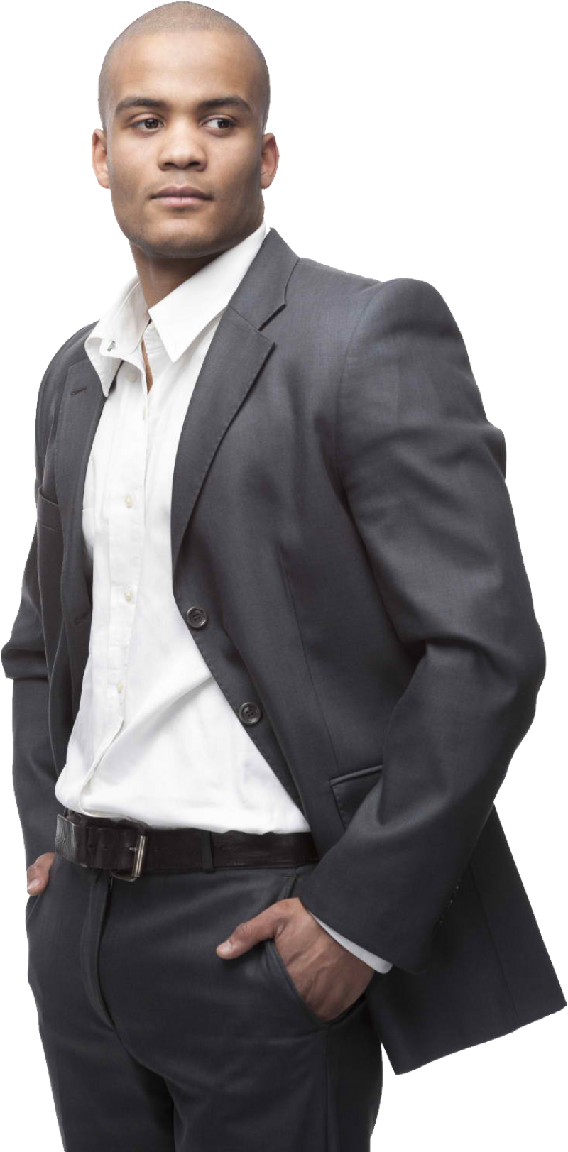 Confident Businessman Portrait PNG