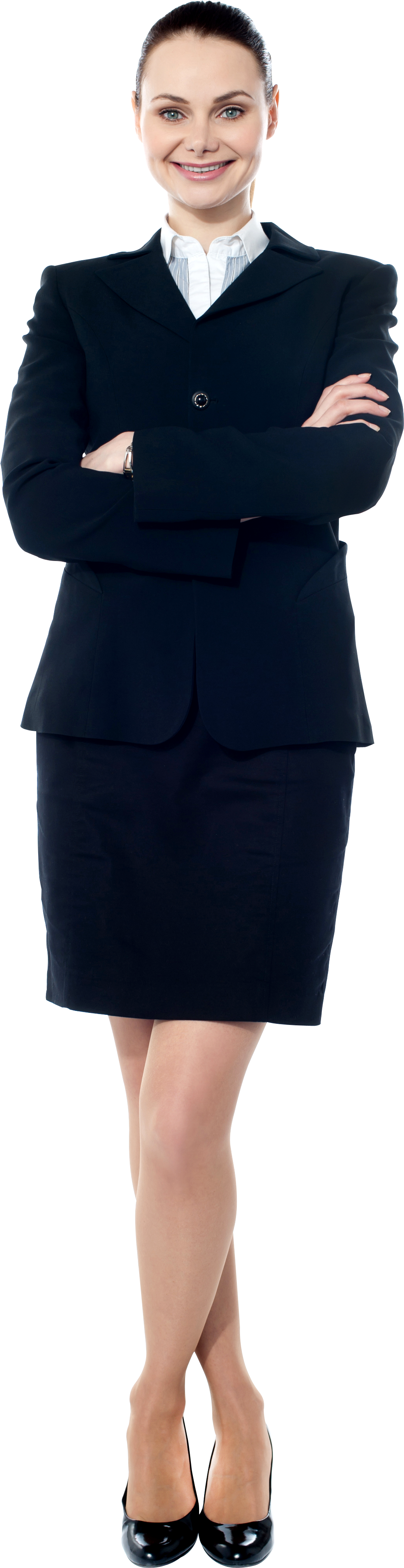 Confident Businesswoman Standing PNG