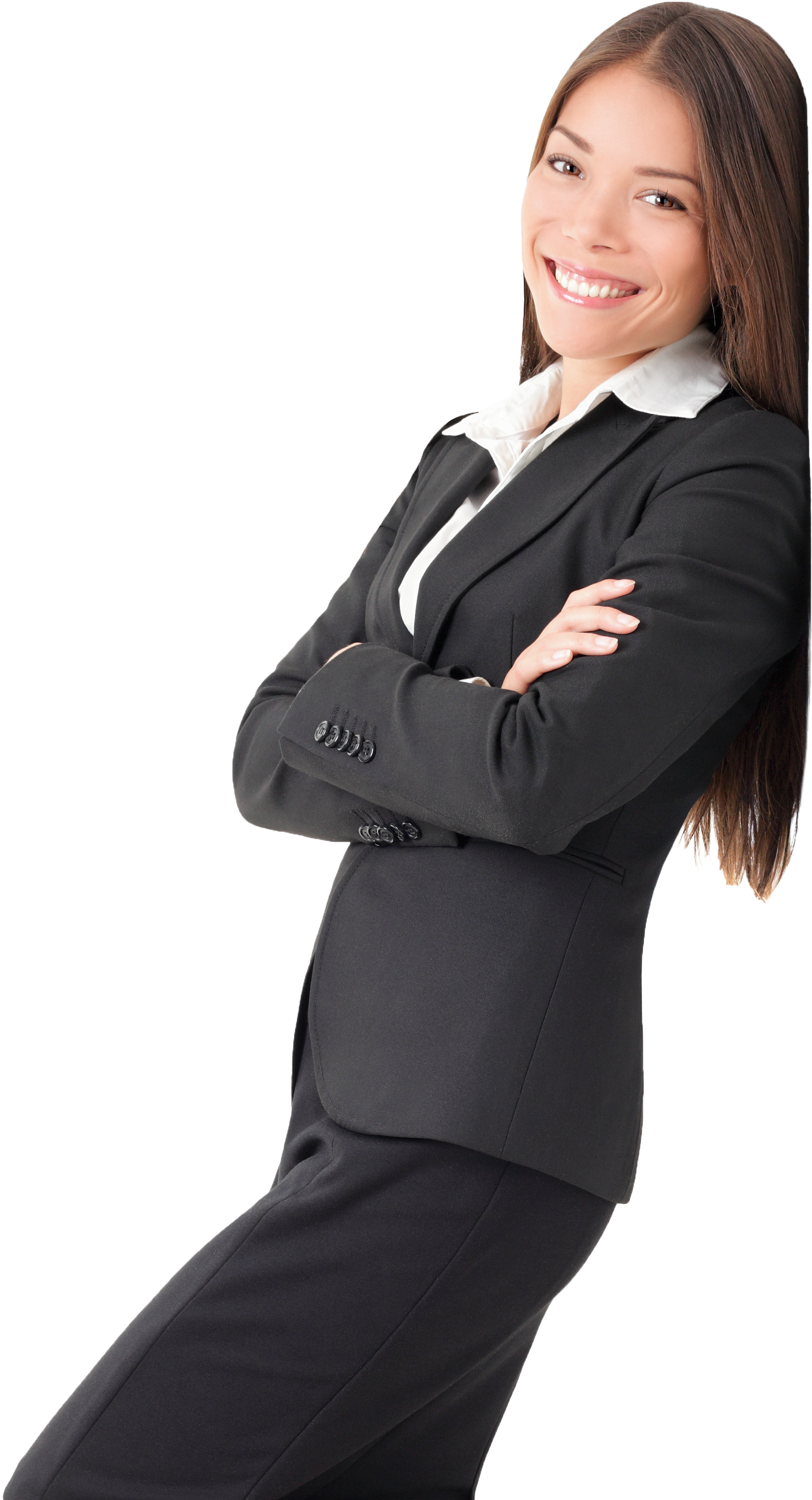 Confident Businesswoman Standing PNG