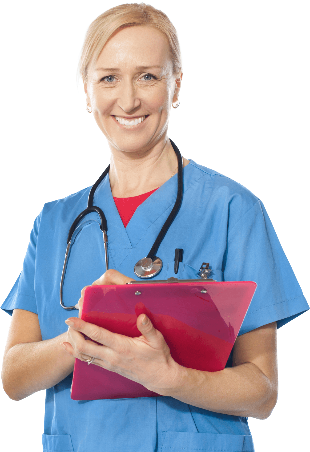 Confident Female Physician With Clipboard PNG
