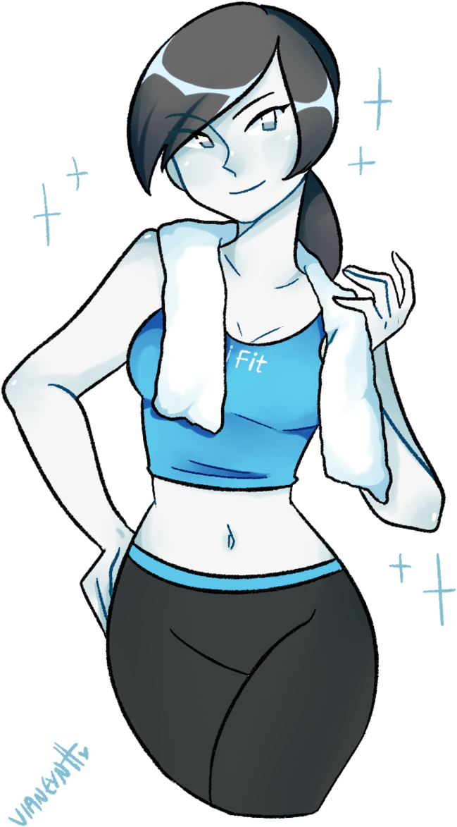 Confident Fitness Anime Character PNG