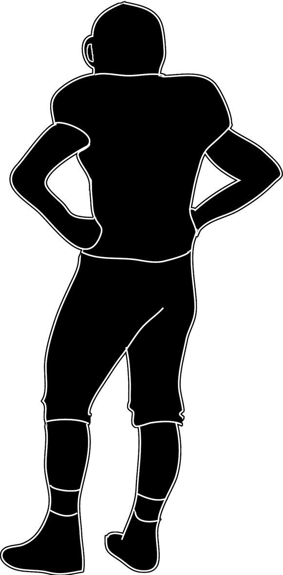 Confident Footballer Silhouette PNG