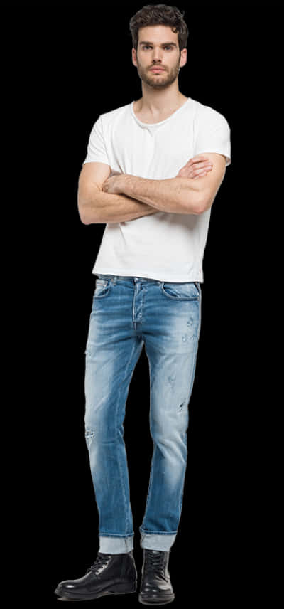 Confident Man Crossed Arms PNG