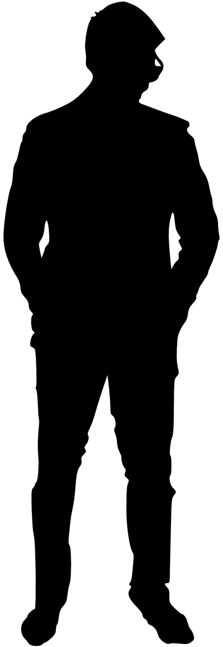 Confident Man Silhouette PNG