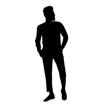 Confident Man Silhouette PNG