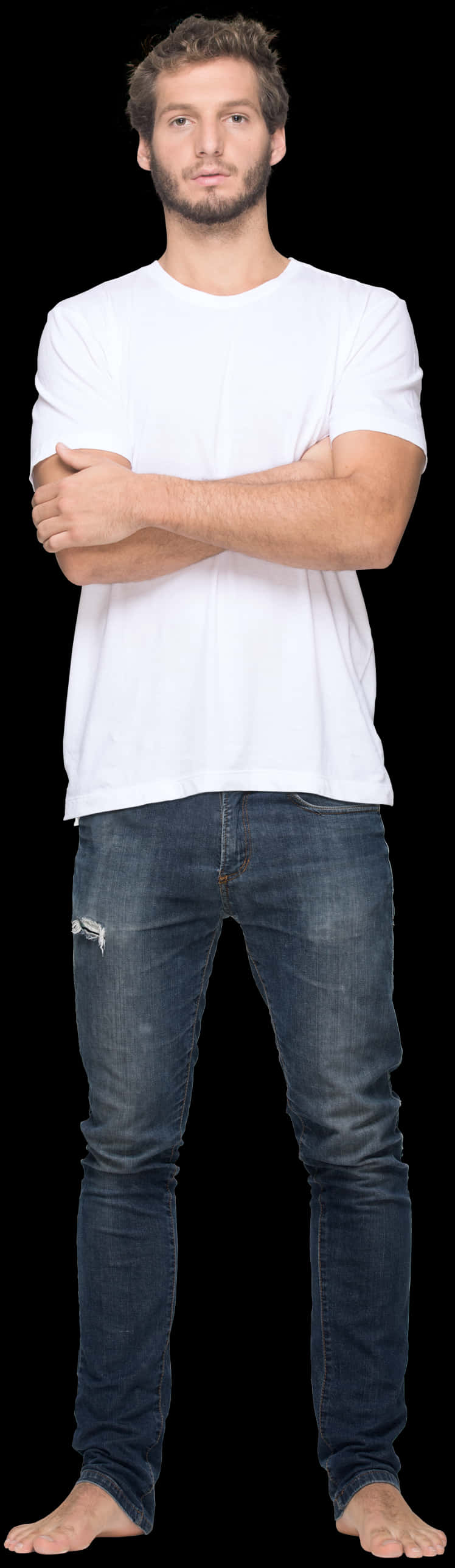 Confident Man Standing Arms Crossed PNG