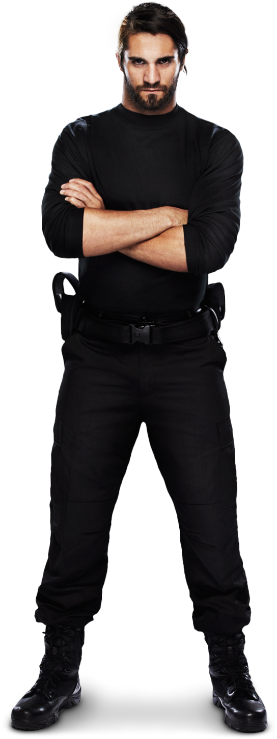 Confident Manin Black Outfit PNG