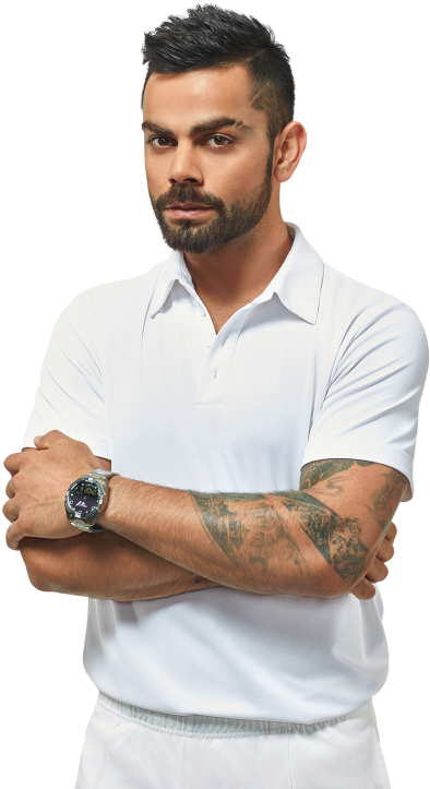 Confident Manin White Polo Shirt PNG