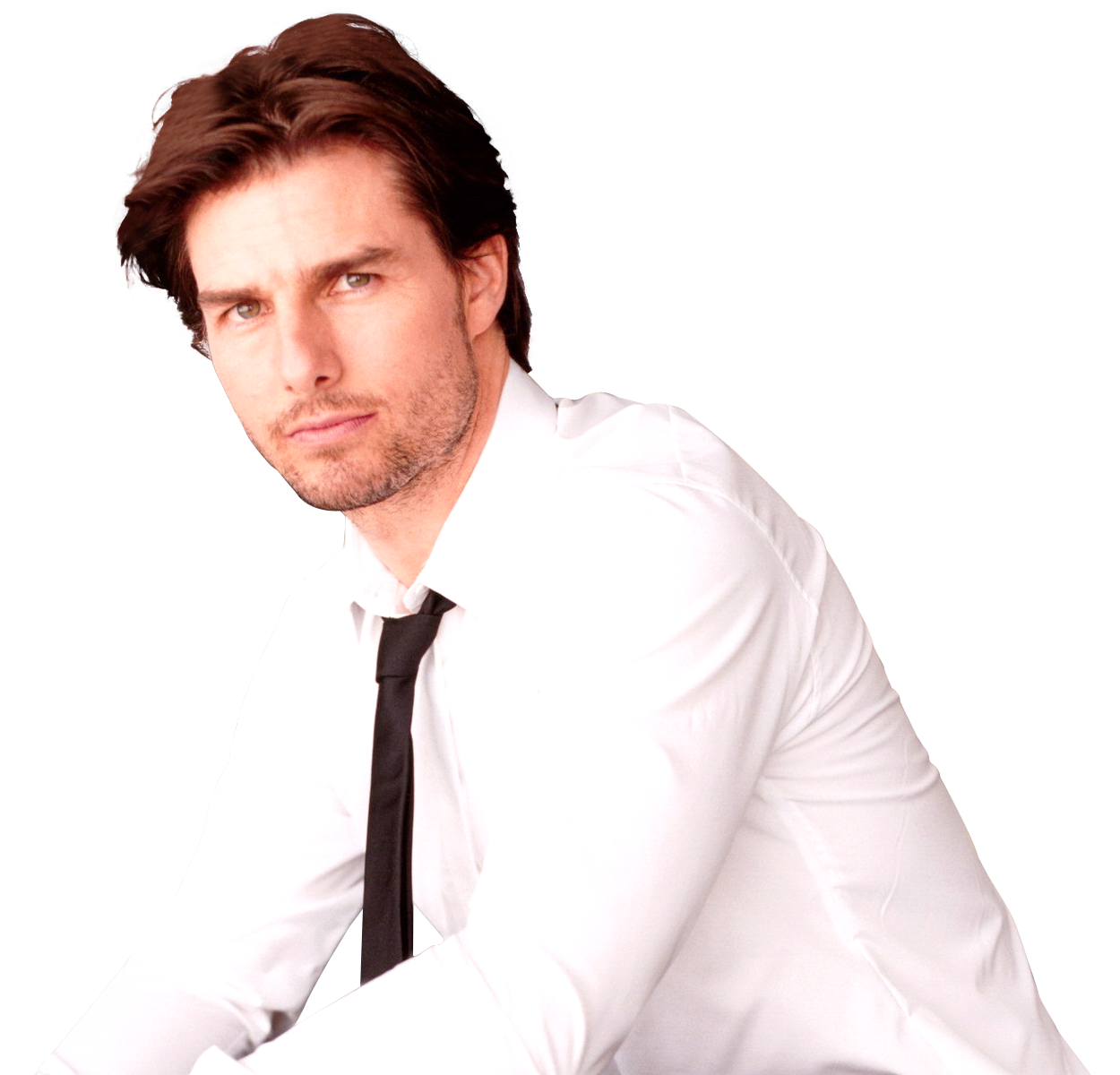 Confident Manin White Shirt PNG