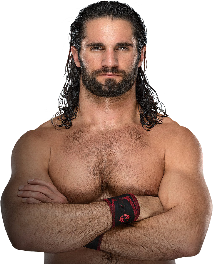 Confident Manwith Long Hairand Beard PNG