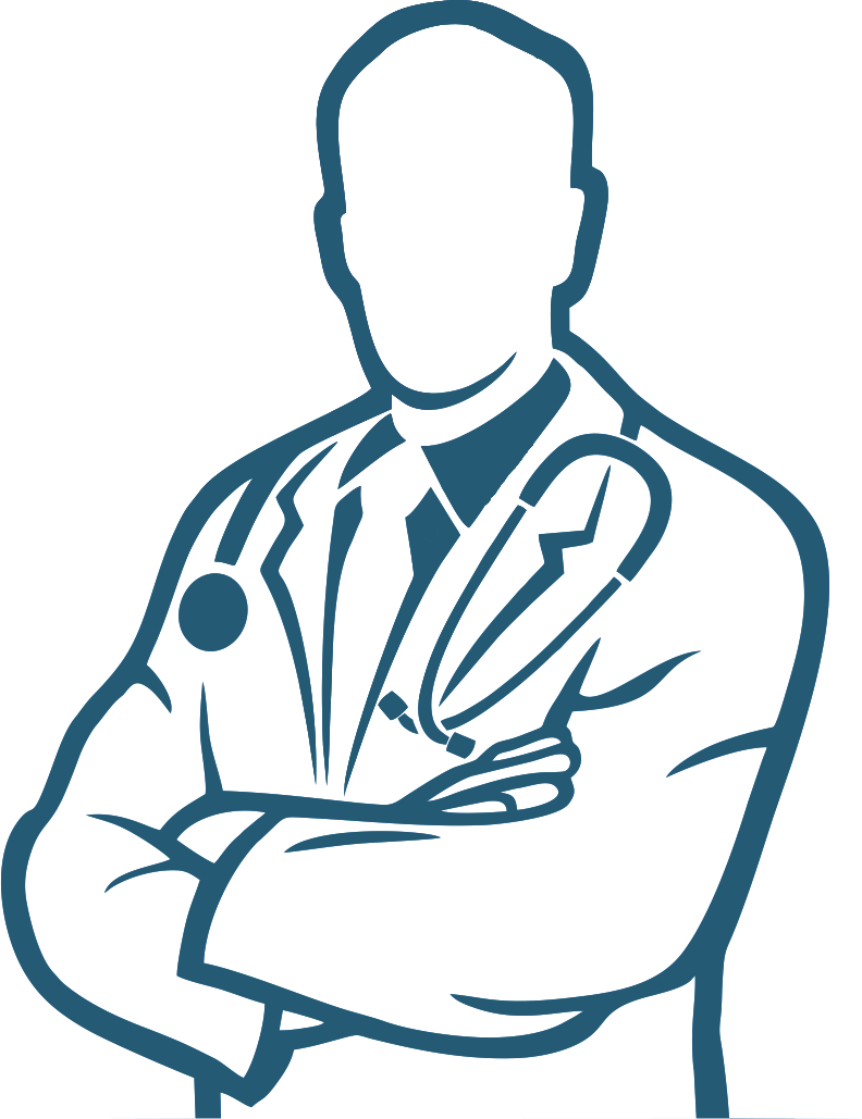 Confident Medical Professional Silhouette PNG