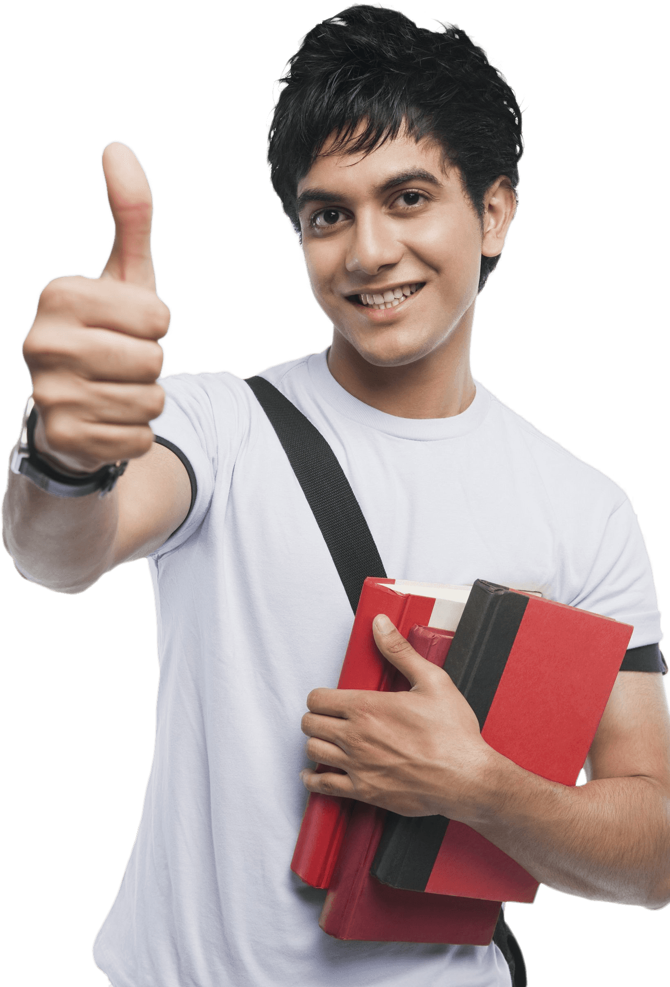 Confident Student Thumbs Up PNG