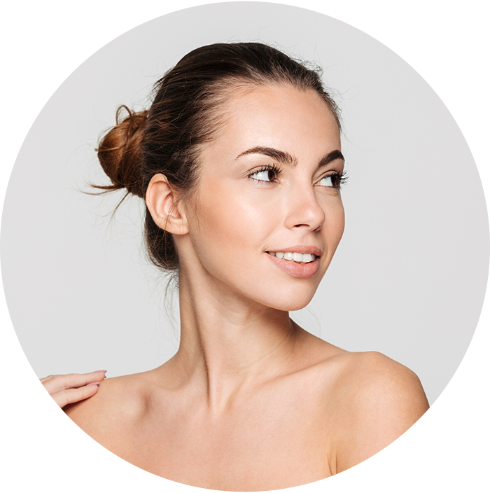 Confident Woman Glowing Skin PNG