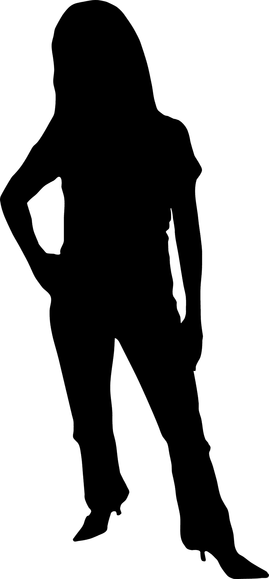 Confident Woman Silhouette PNG