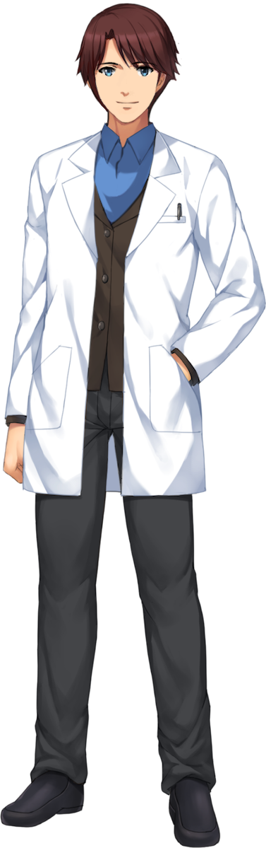 Confident Young Scientist Illustration PNG