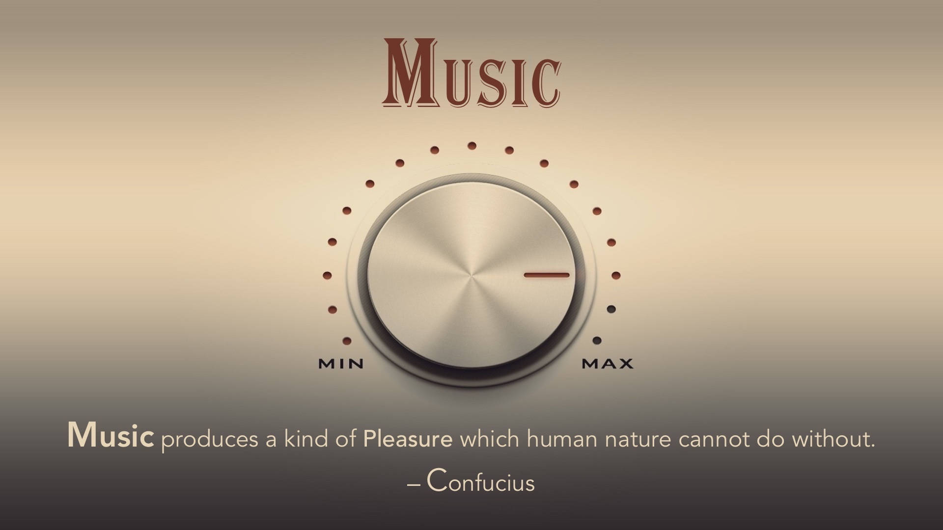 Confuciuszitat Über Musik. Wallpaper