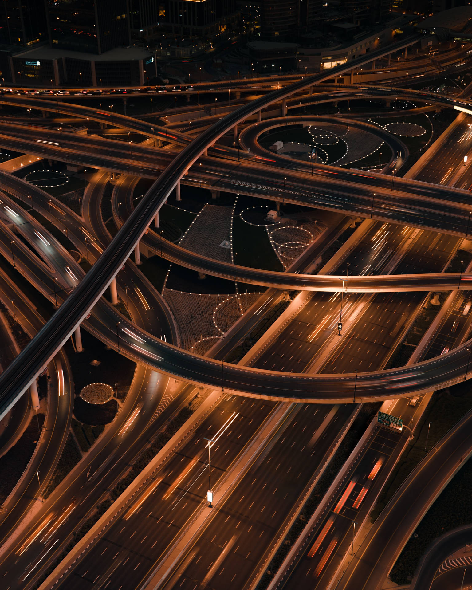 Confused Busy Highway Junction Wallpaper