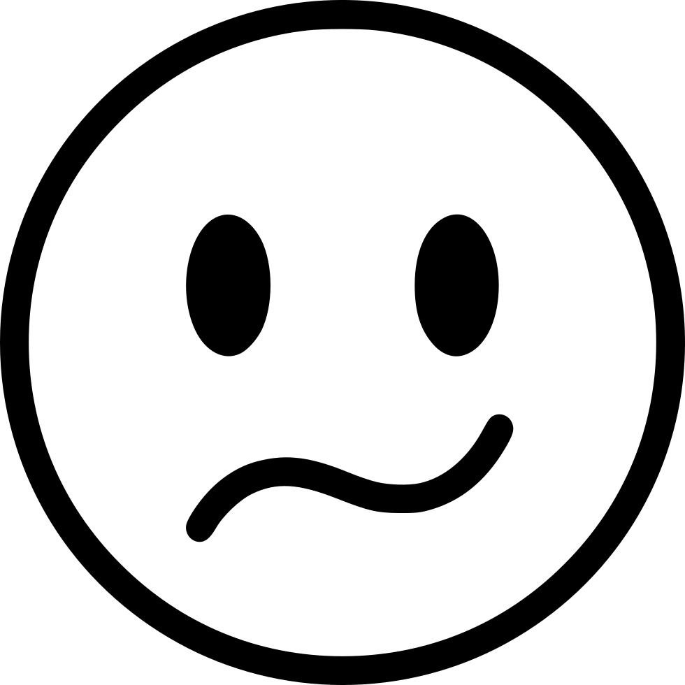 Confused Smiley Face Icon PNG