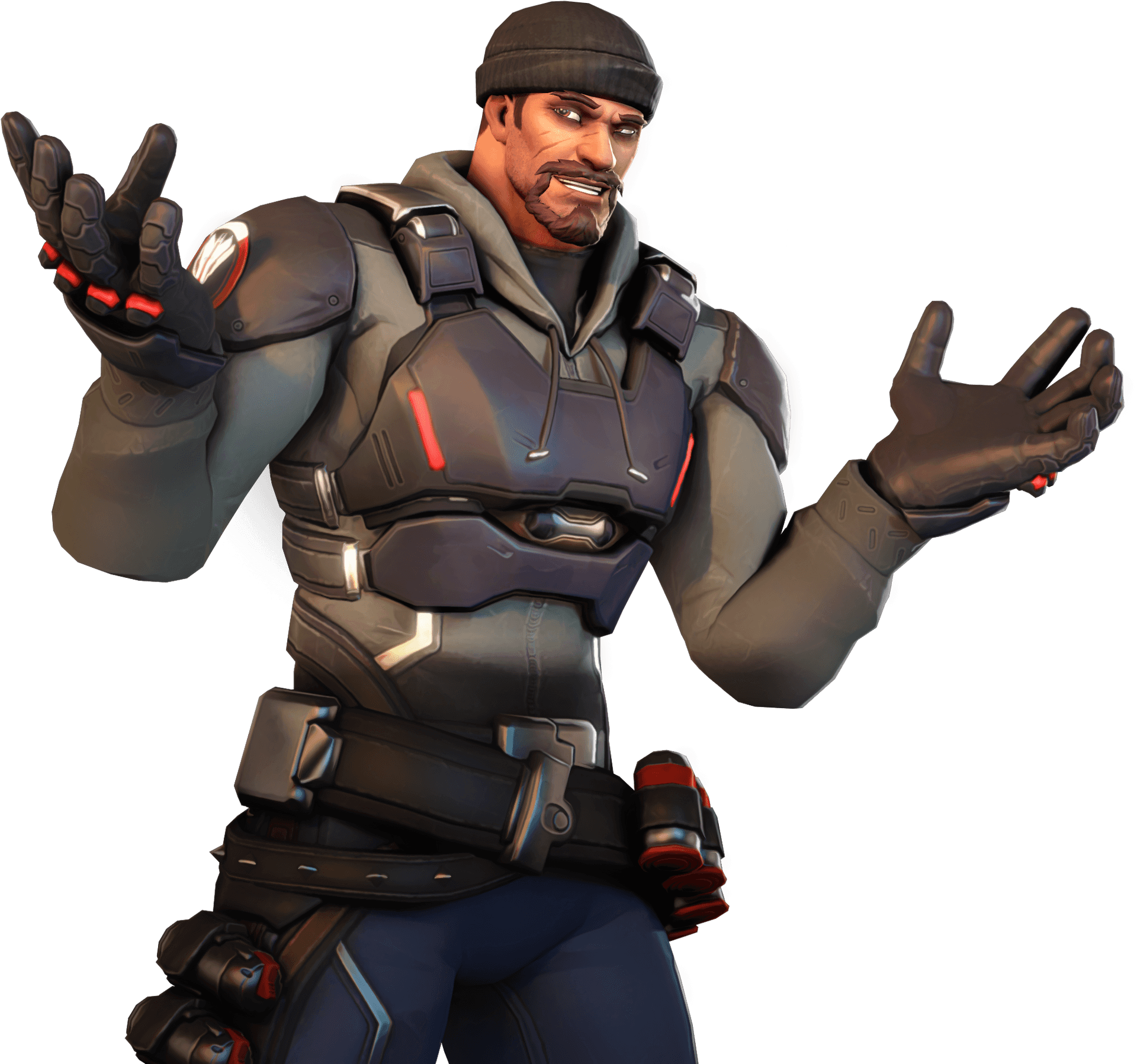 Confused Soldier Shrug Pose PNG
