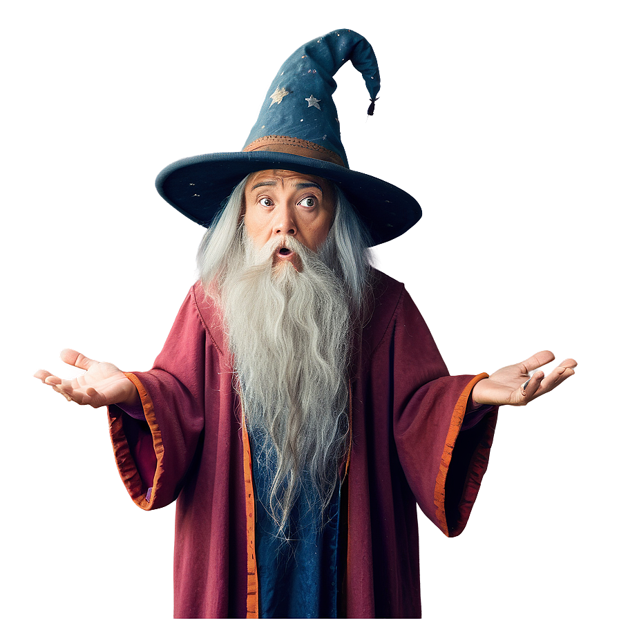 Confused Wizard Illustration Png Wqr36 PNG