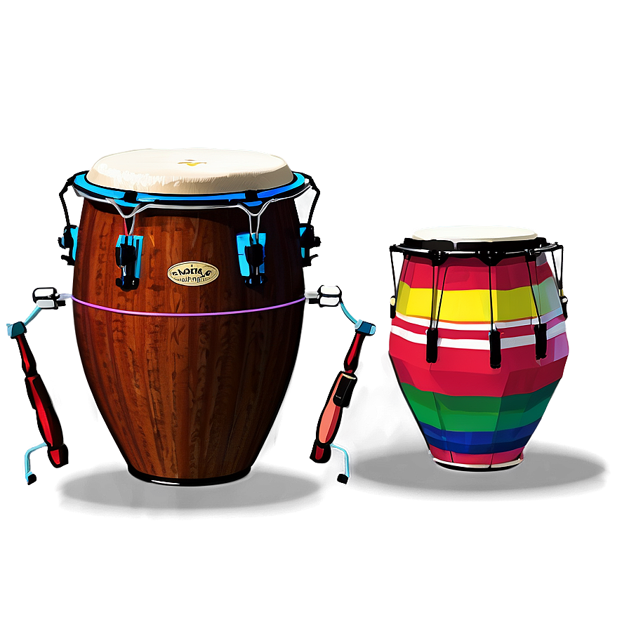 Conga Drums Pair Png 05242024 PNG