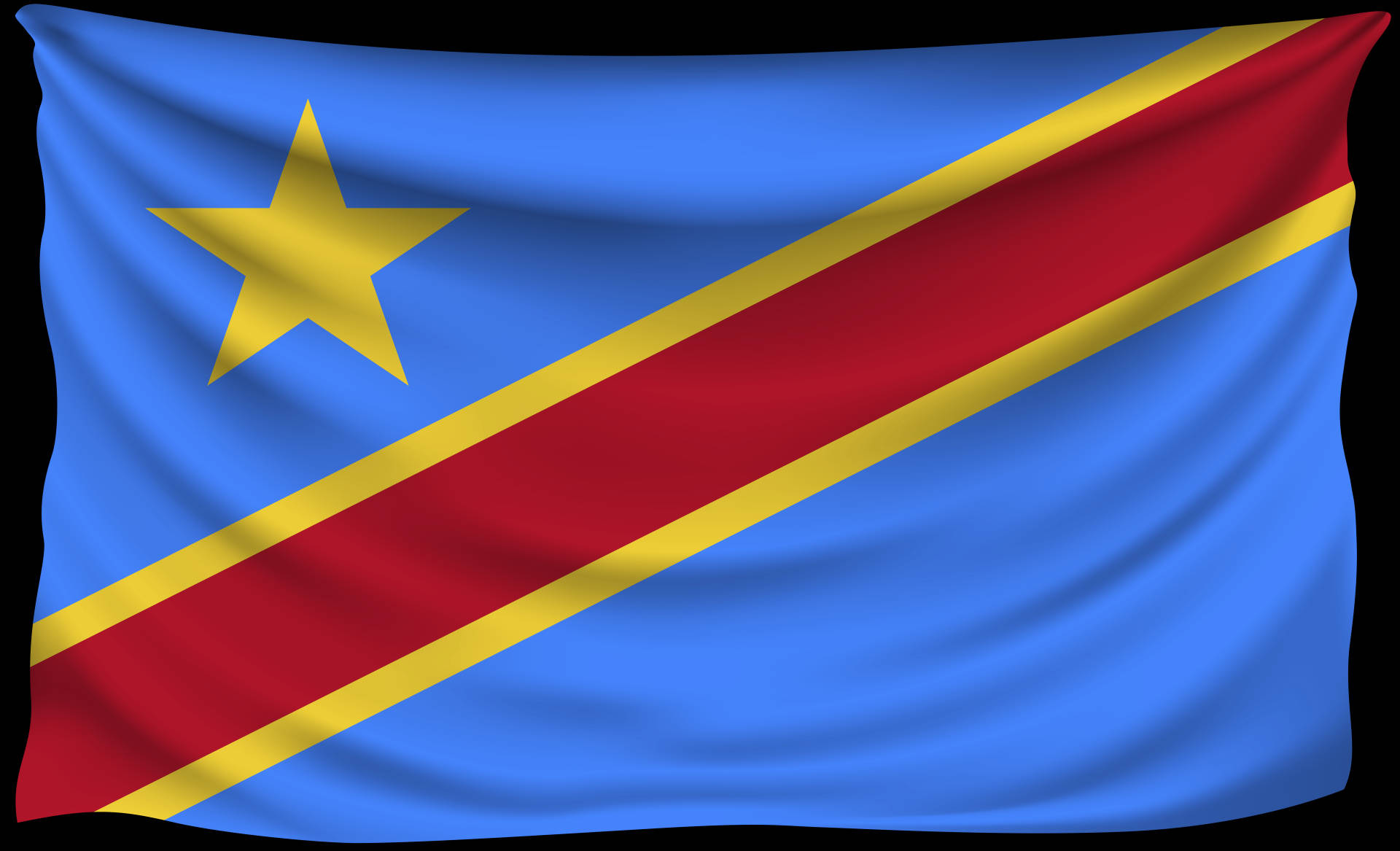 Live Wallpaper med Congo Aesthetic Blue Flag Wallpaper