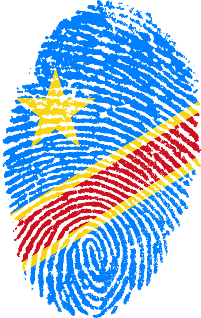 Congo Flag Fingerprint Art PNG