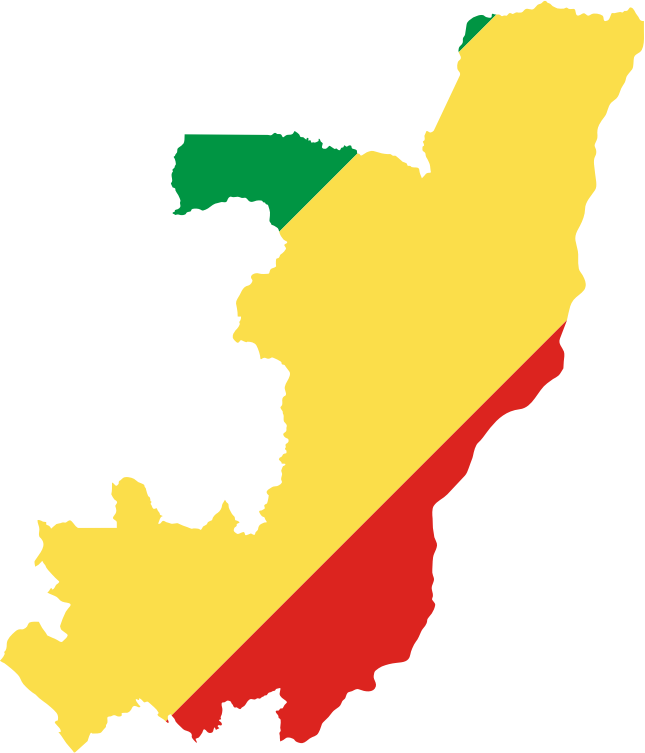 Congo Map Outline Color PNG