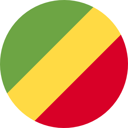Congo Republic Flag Circle PNG