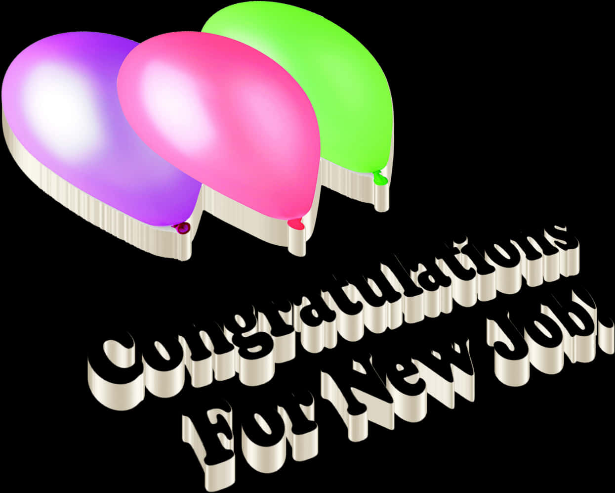 Congratulations New Job Balloons PNG
