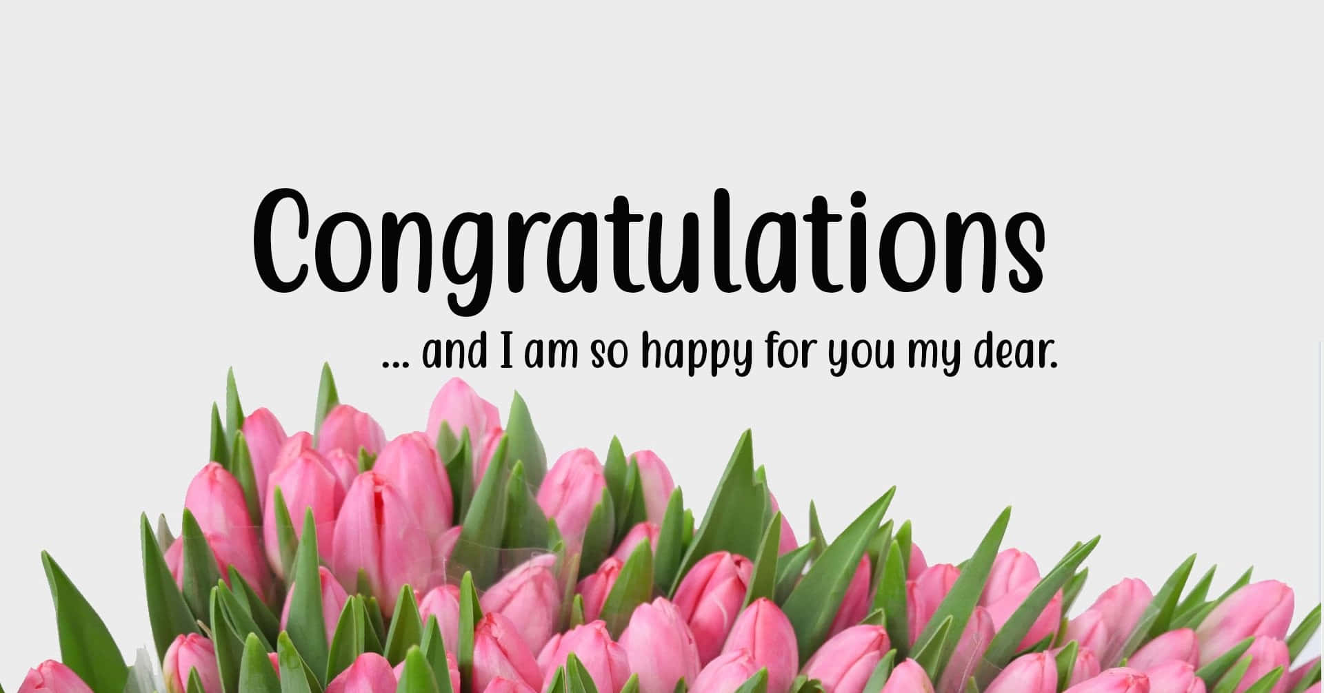 Congratulations With Pink Flowers Picture