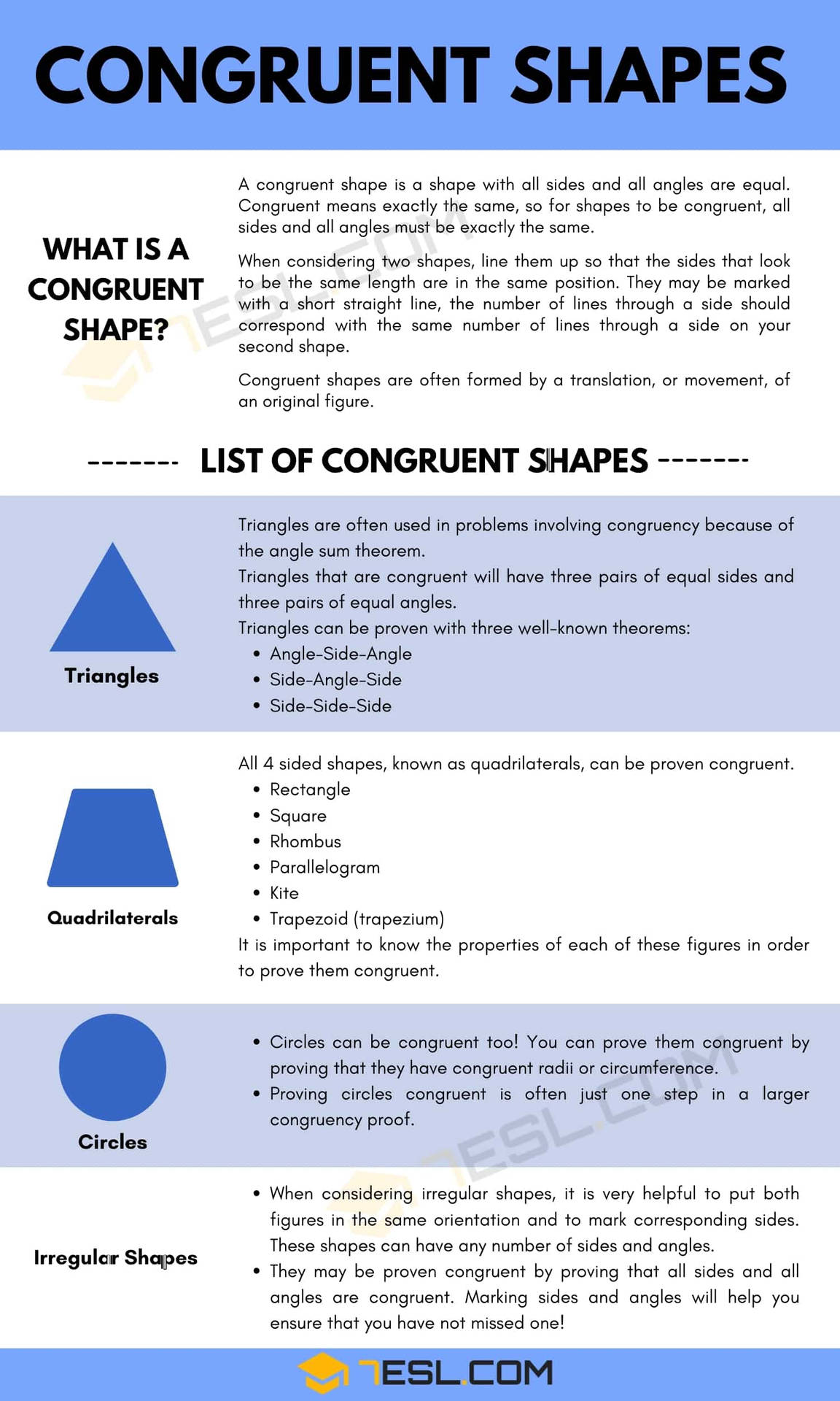 Congruent Shapes Diagram Wallpaper