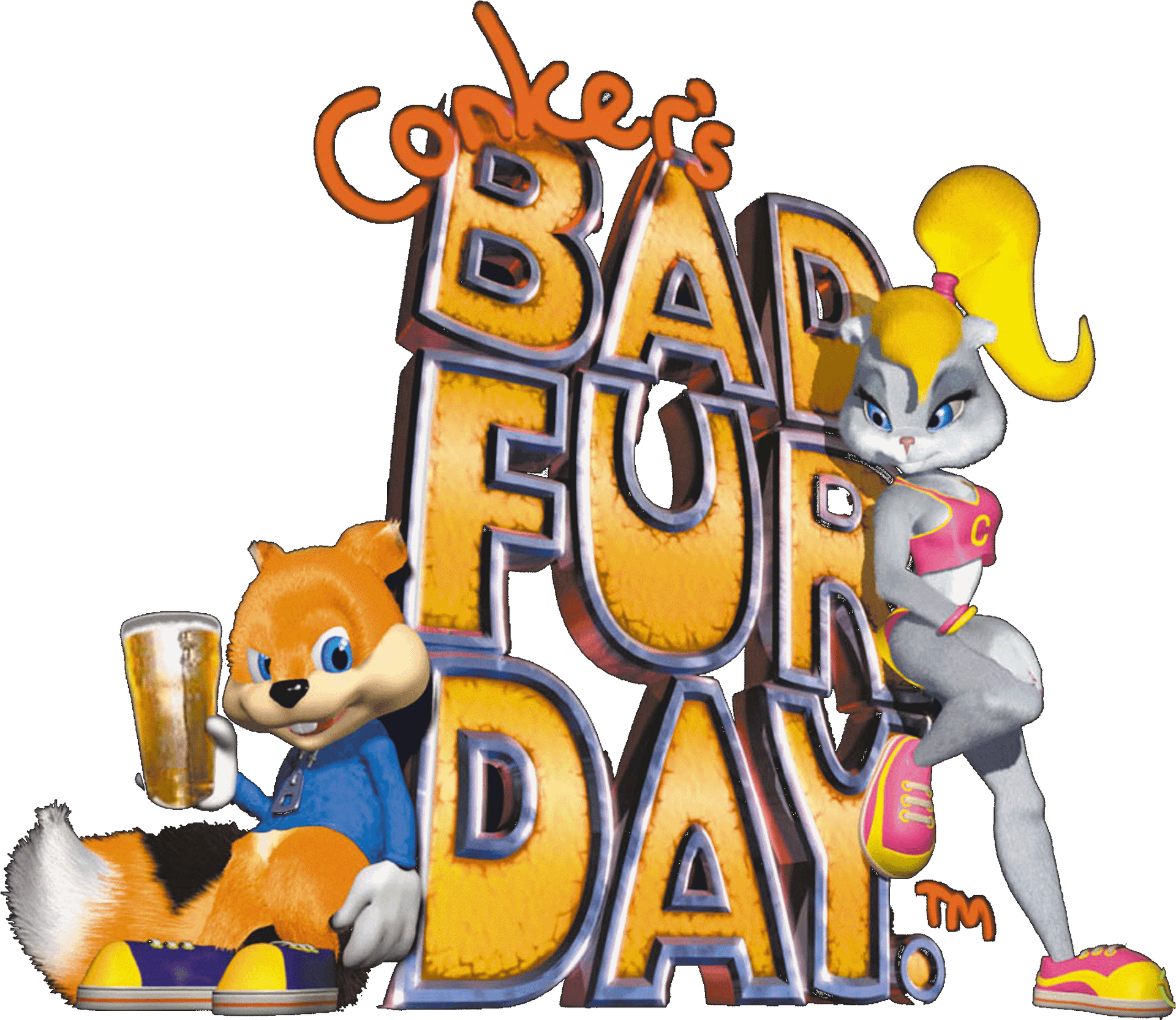 Conkers Bad Fur Day Characters PNG