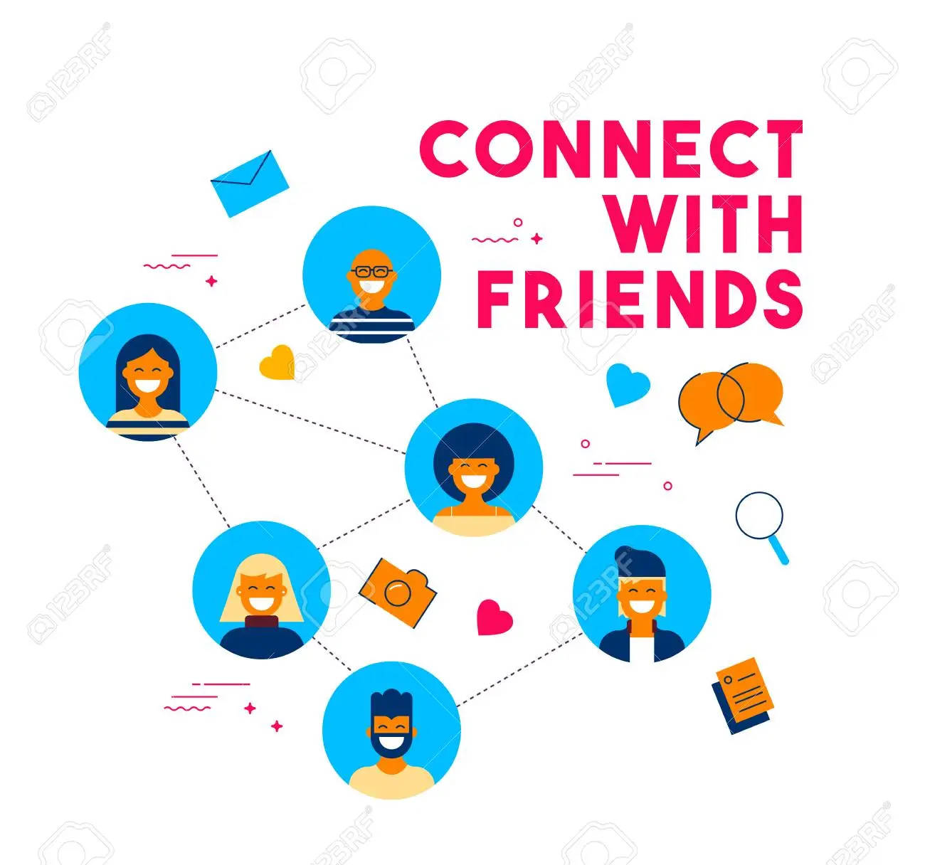 Connessionecon Gli Amici Sfondo
