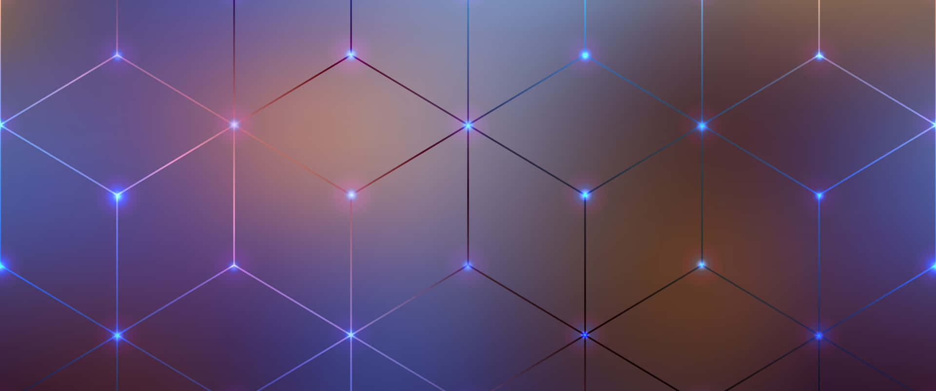Connected 3D Cube Patterns Wallpaper