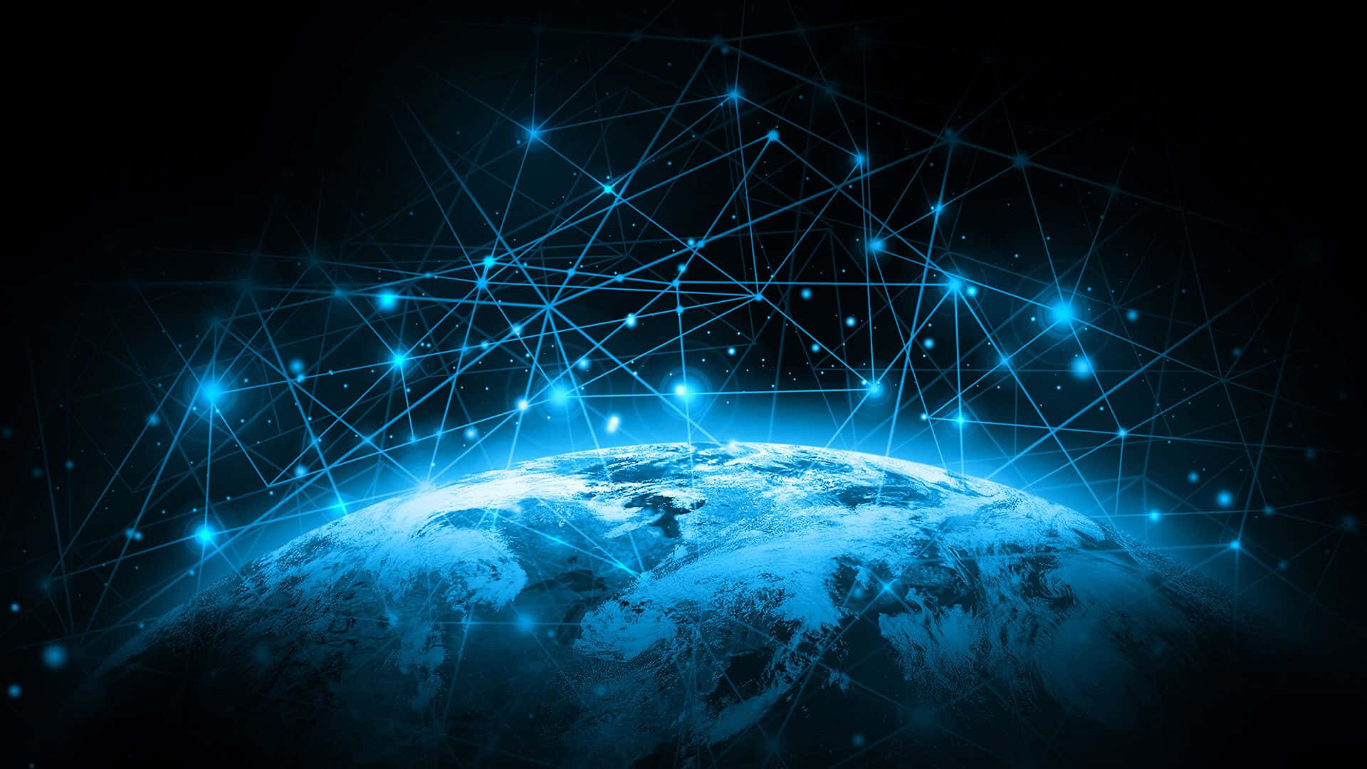 Connected Chain Of Global Internet Signals Wallpaper