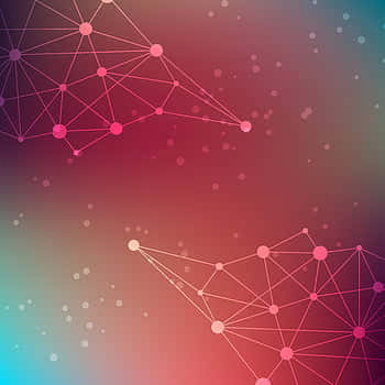 Connected Red Dots Wallpaper